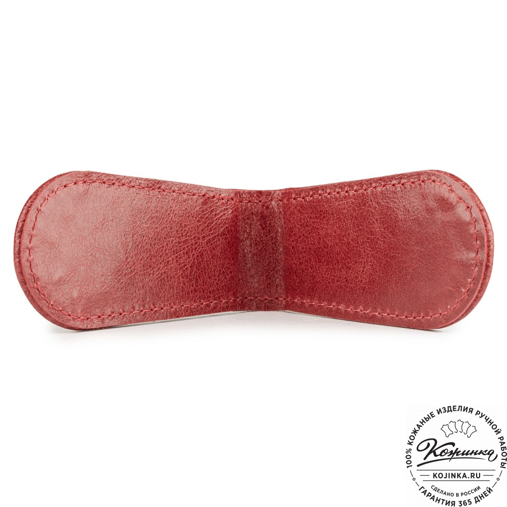 Кожаный зажим для денег "Бонн" (малина)