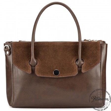 Женская кожаная сумка "Сильвия" (коричневая)