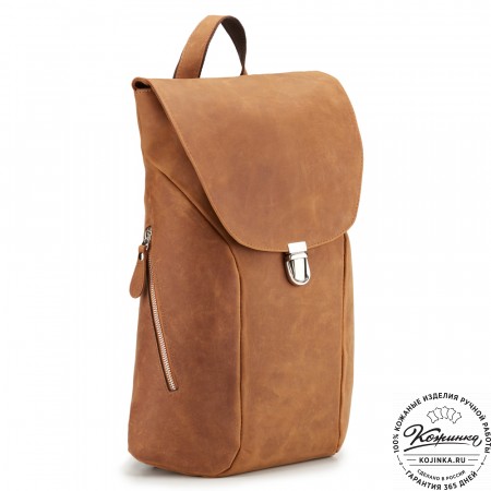Кожаный рюкзак "Беатрис" (коричневый крейзи)
