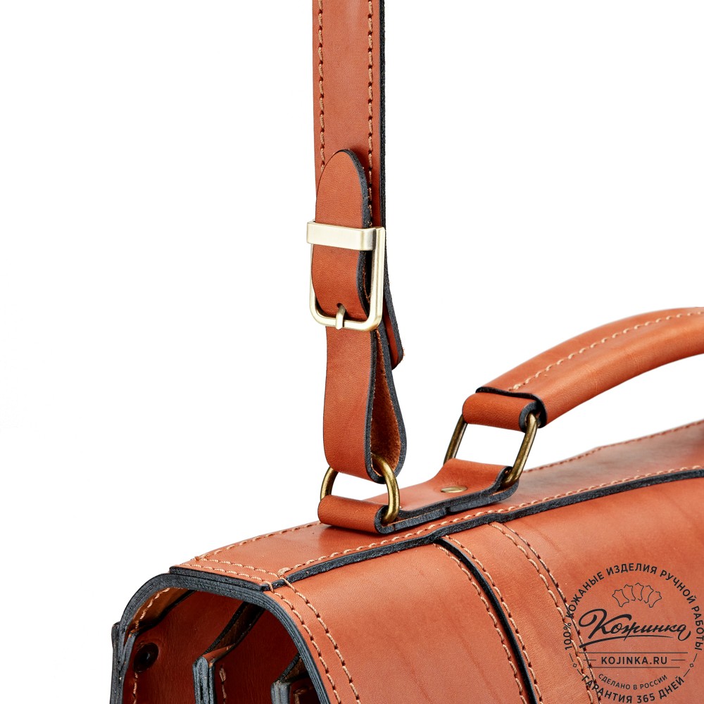 Кожаный портфель "Юрист"  (рыжий)