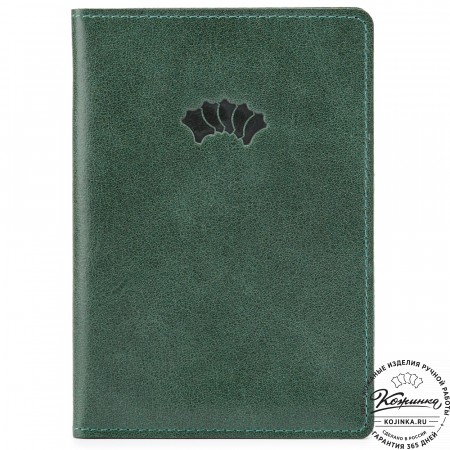 Кожаный бумажник водителя Турин (зелёный)