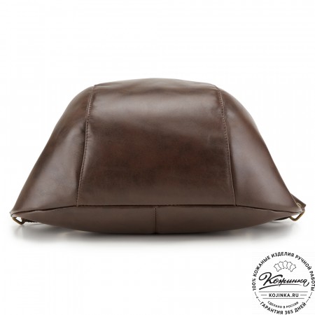 Кожаный рюкзак "Ургант" (коричневая гладкая кожа)