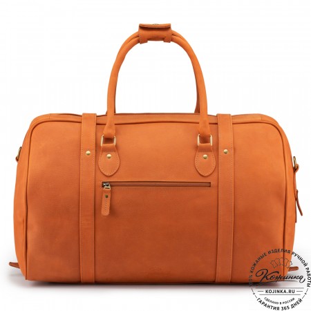 Кожаная дорожная сумка "Филипп" (терракот крейзи фактура)