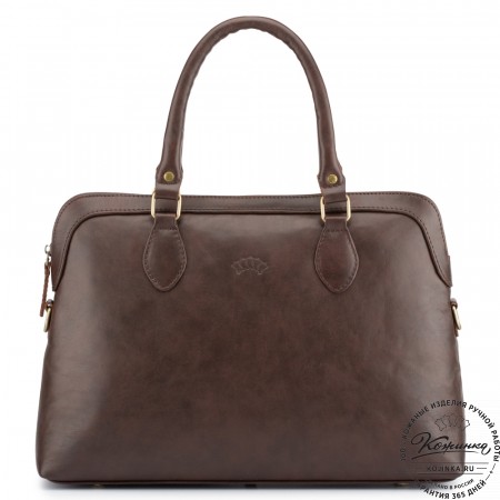 Женская кожаная сумка "Аврора" (коричневая гладкая кожа)