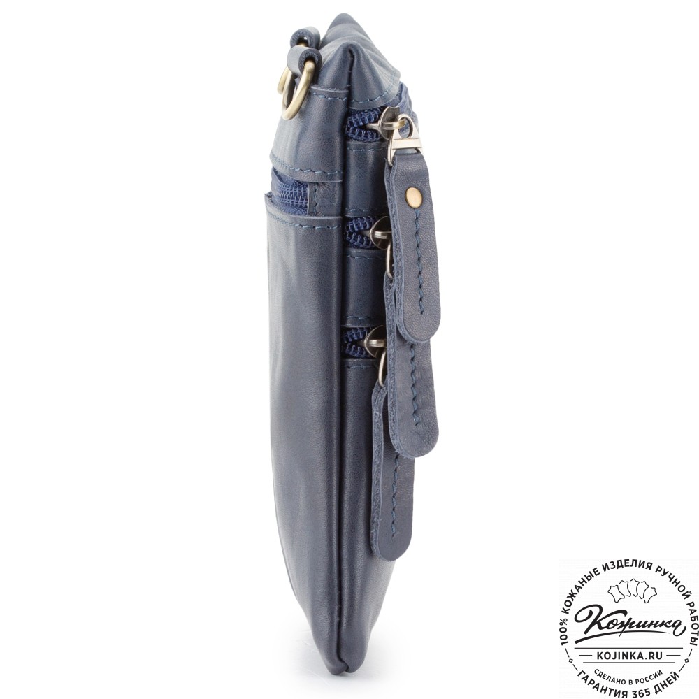 Кожаная сумка "Аллен макси" (джинс)