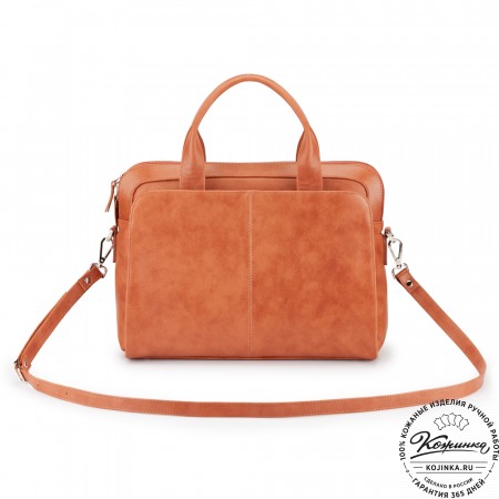 Женская кожаная сумка "Батерфляй" (рыжая)