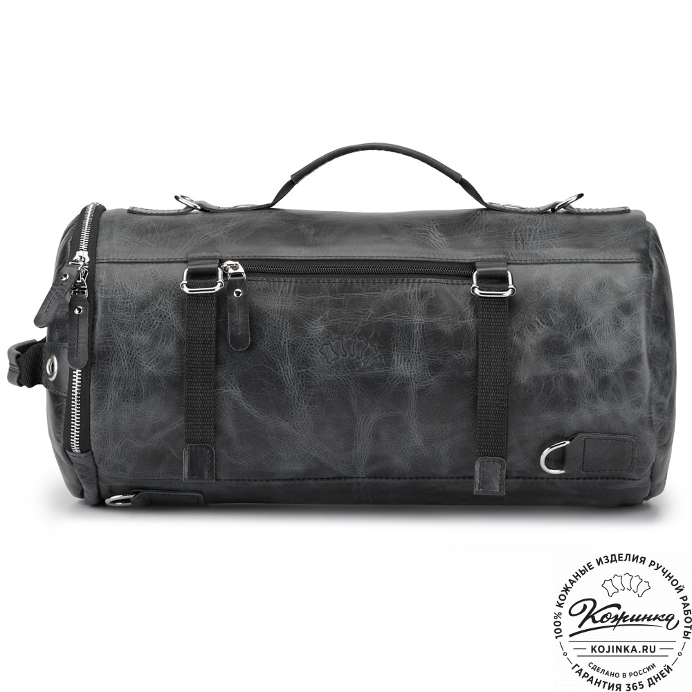 Кожаная сумка-трансформер "Скаут" (черный антик)