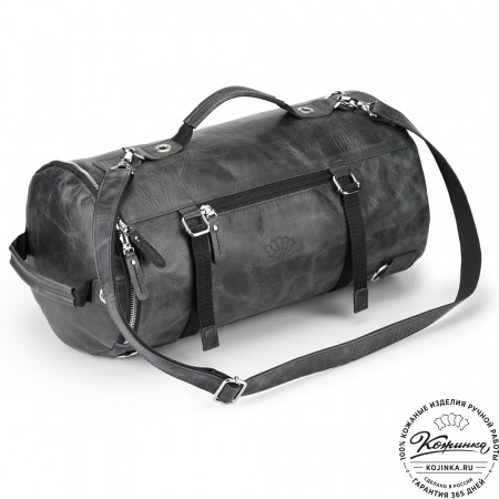 Кожаная сумка-трансформер "Скаут" (черный антик)