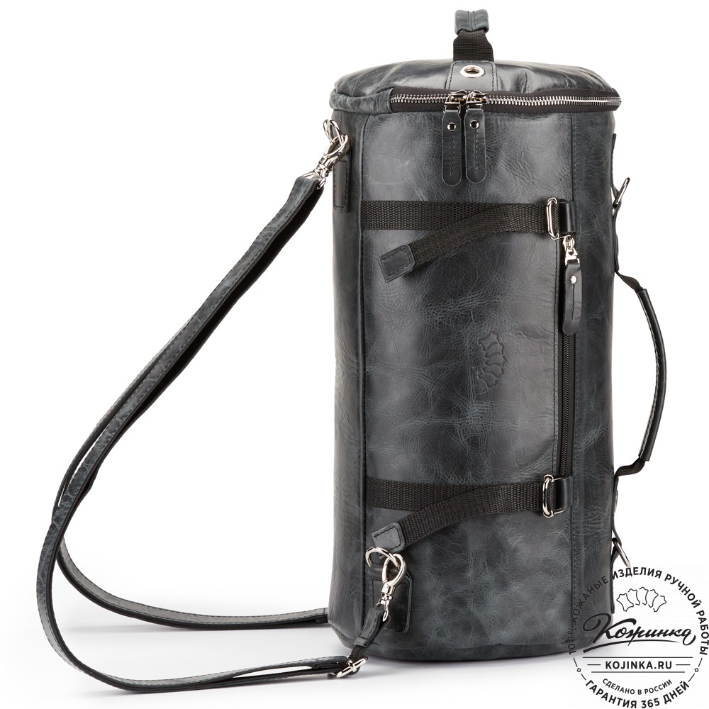 Кожаная сумка-трансформер "Скаут" (черный антик)