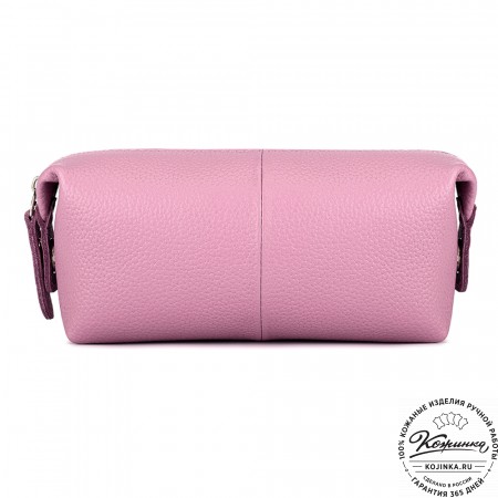 Кожаная косметичка "Бамбина" (сирень)