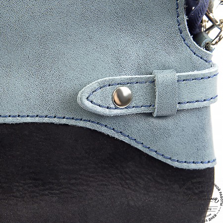 Женская кожаная сумка "Ариэль" (синяя)