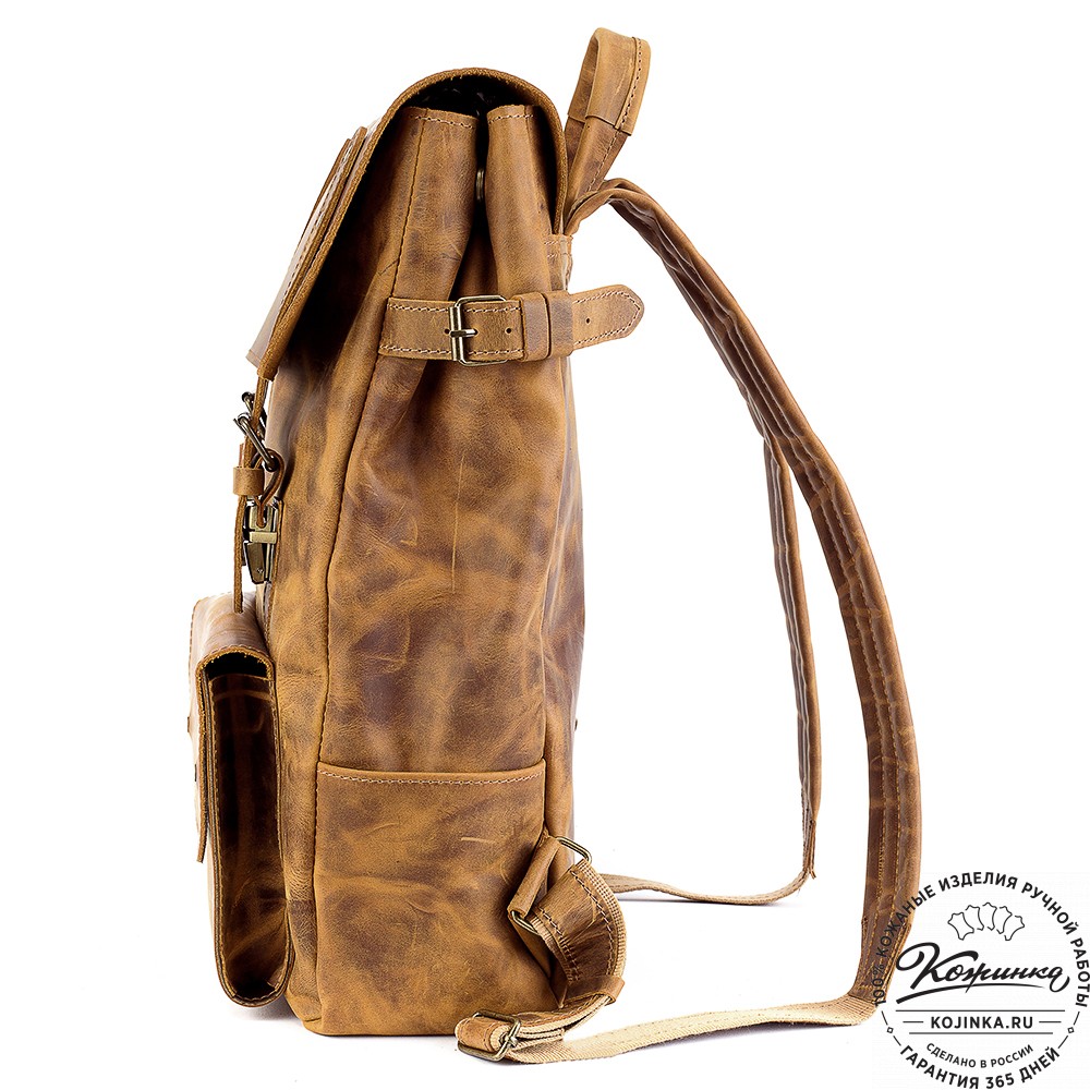 Кожаный рюкзак "Индиго" (рыжий крейзи)
