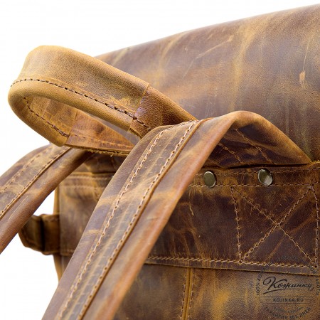 Кожаный рюкзак "Индиго" (рыжий крейзи)