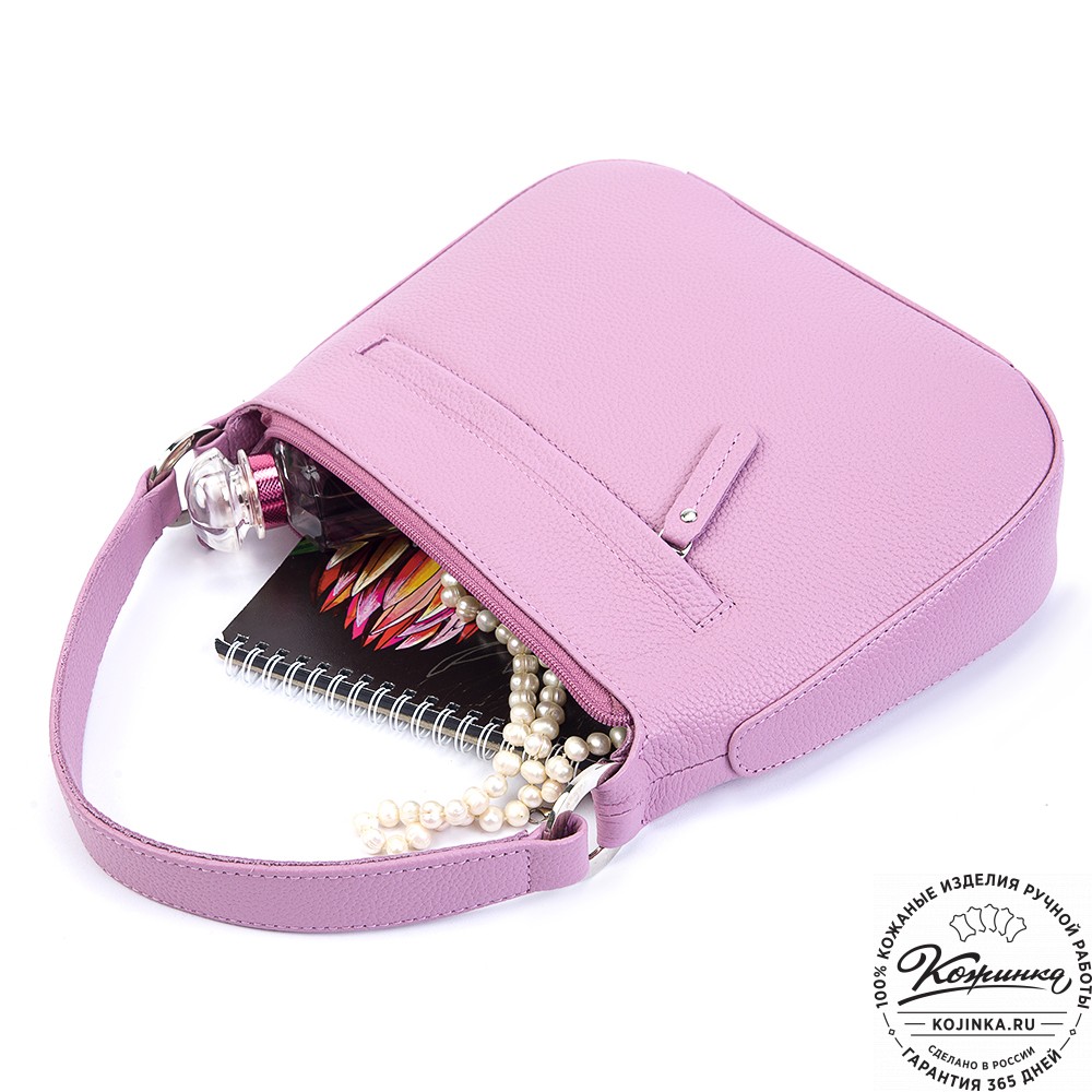 Женская кожаная сумка "Каролина" (сирень)