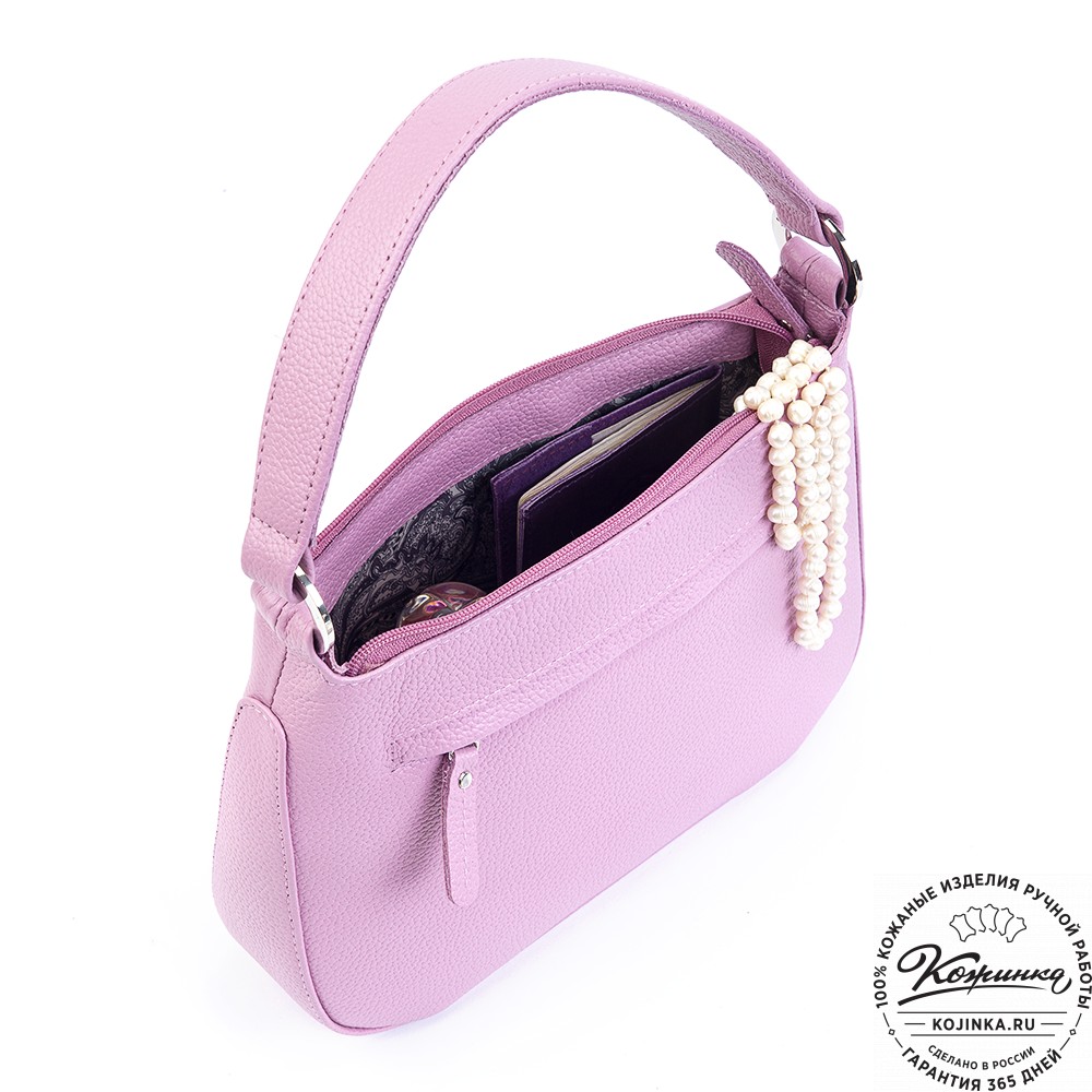 Женская кожаная сумка "Каролина" (сирень)