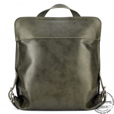 Женский кожаный рюкзак "Салоники" (хаки)