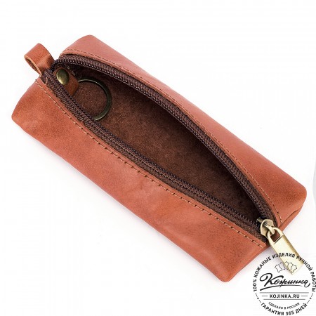 Кожаная ключница "Соло" (рыжая)
