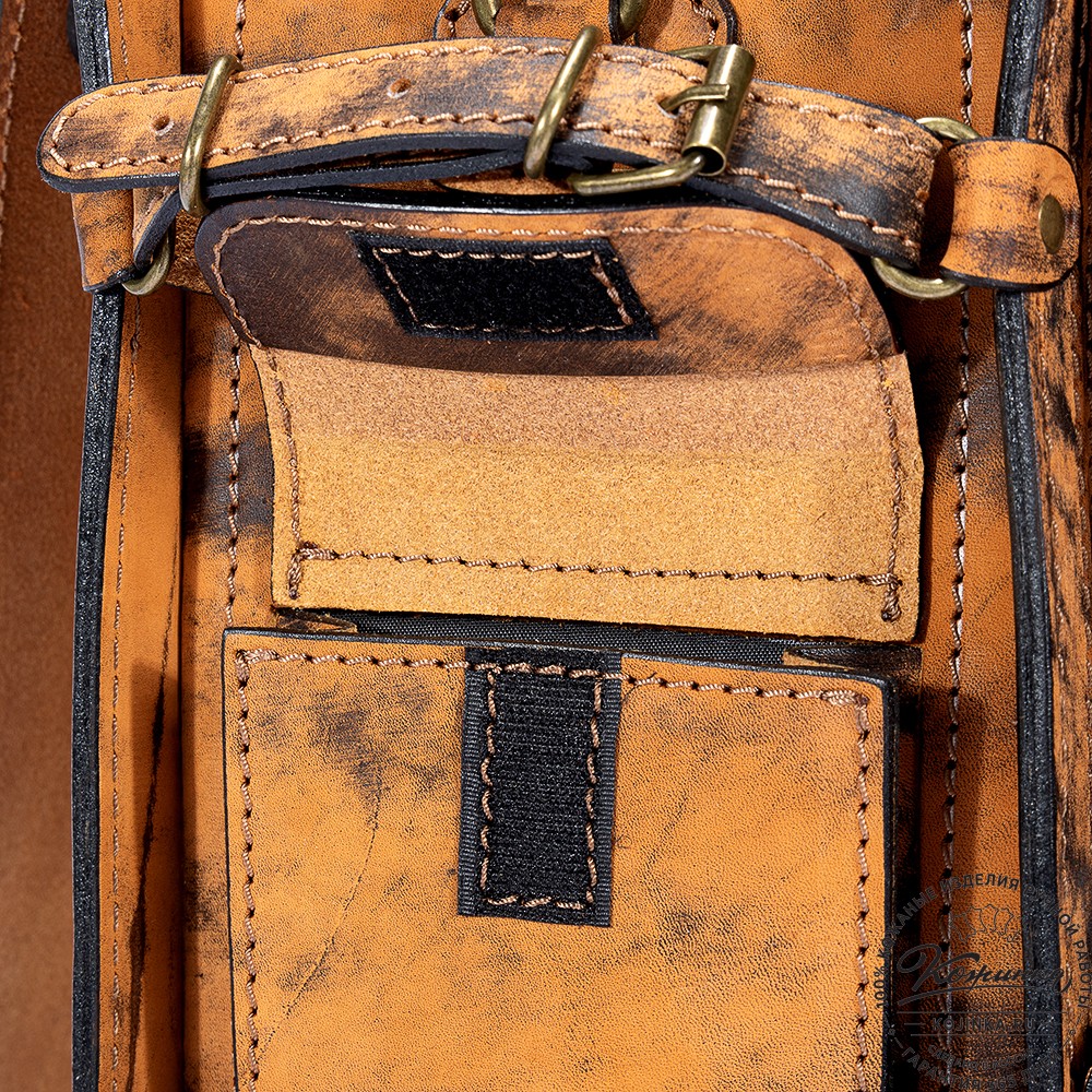 Мужской кожаный рюкзак "Легион" (старение рыжее)