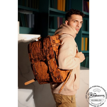 Мужской кожаный рюкзак "Легион" (коричневый)