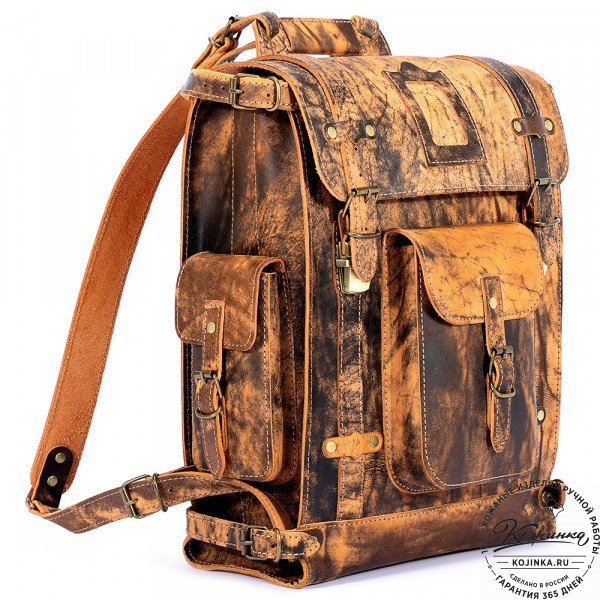 Кожаный ранец "Максимус 3" (старение). фото 1