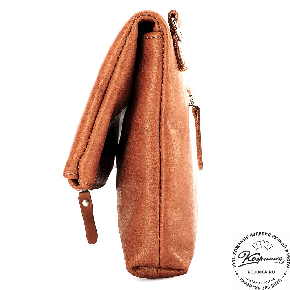 Кожаный клатч "Молли" (рыжий)