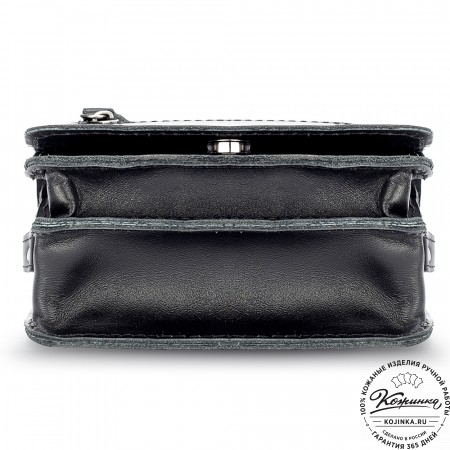 Мужская кожаная сумка "Робин" (черная)