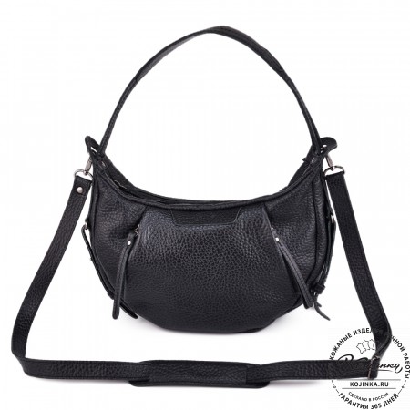 Женская кожаная сумка "Техас" (фактура чёрная)