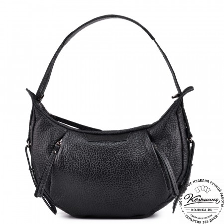 Женская кожаная сумка "Техас" (фактура чёрная)