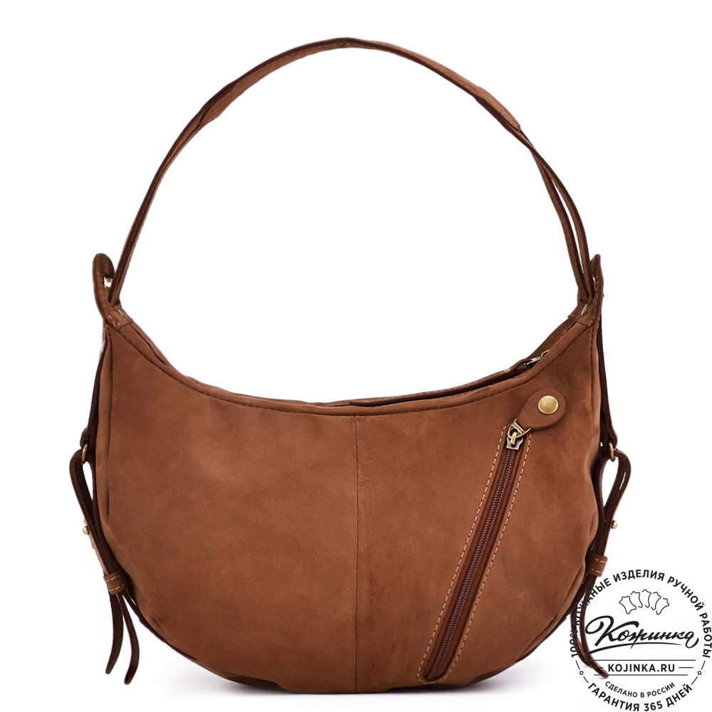 Женская кожаная сумка "Техас" (коричневый нубук)