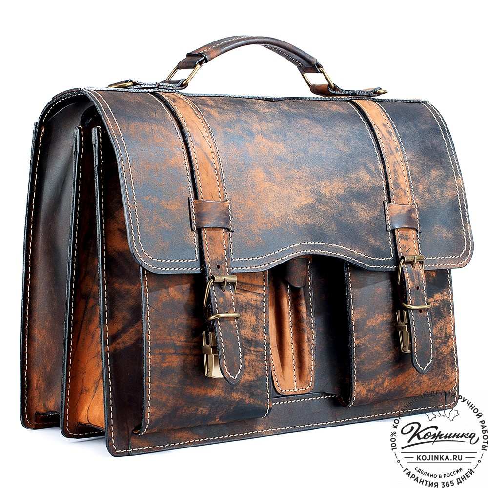 Кожаный портфель "Юрист"  (старение)