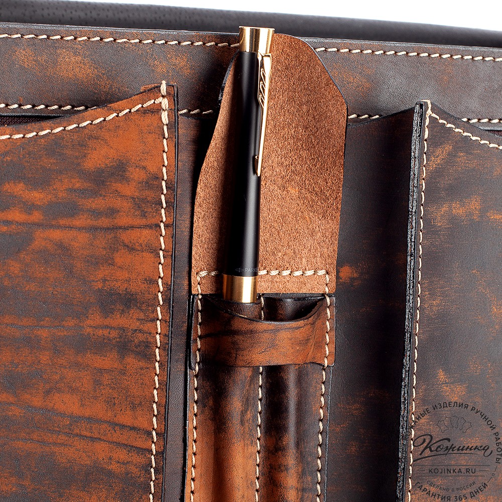 Кожаный портфель "Юрист"  (старение)