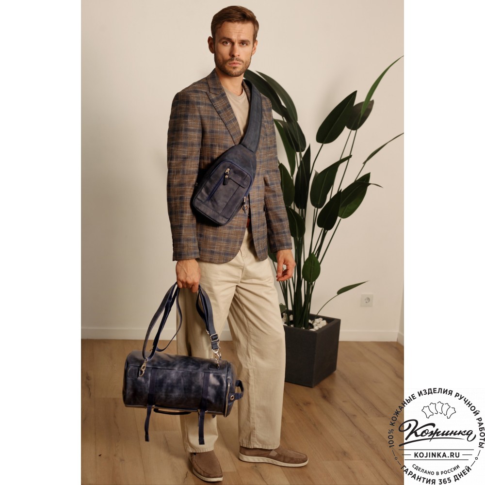 Кожаная сумка-трансформер "Скаут" (черный антик)