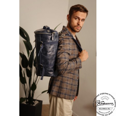 Кожаная сумка-трансформер "Скаут" (черный антик)