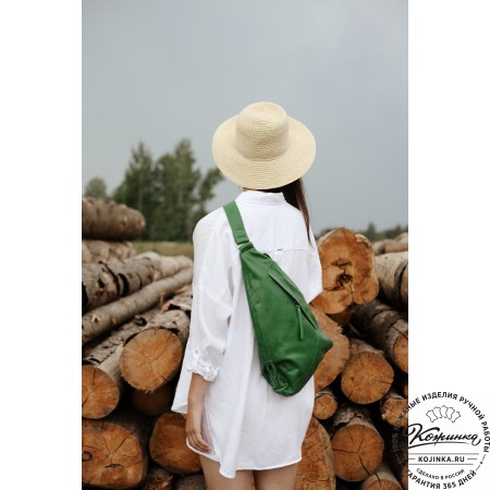 Кожаный рюкзак "Африка" (малина)