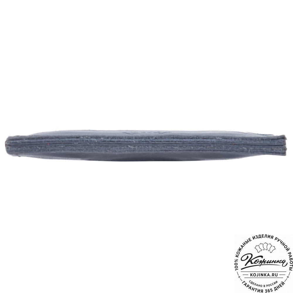 Кожаный картхолдер "Вавилон" (синий)