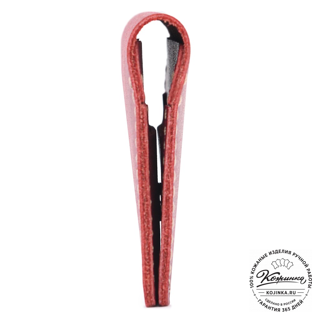  Кожаный футляр для карт "Гретта NEW" (красный)