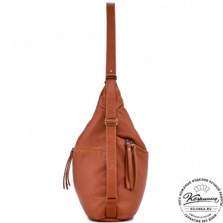 Женская кожаная сумка-трансформер "Ливадия" (рыжий)