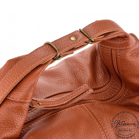 Женская кожаная сумка-трансформер "Ливадия" (рыжий)