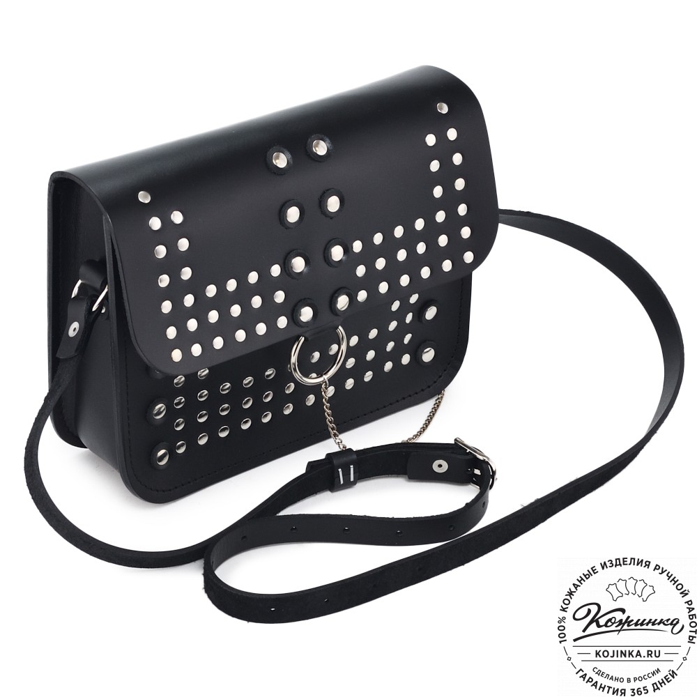 Кожаная сумка ручной работы "Мариарт" (черная)