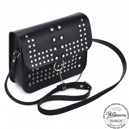 Кожаная сумка ручной работы "Мариарт" (черная)
