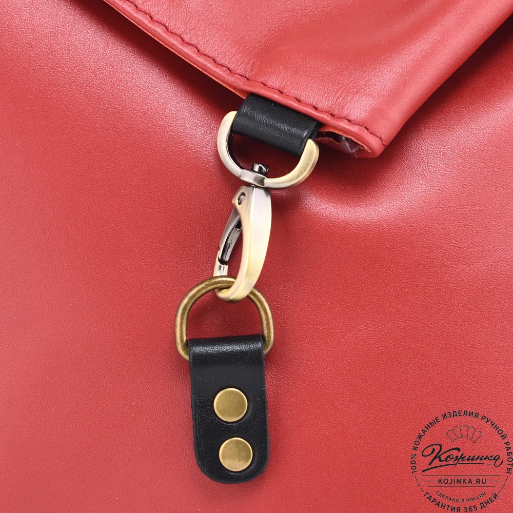 Кожаная сумка "Верона" (красная)