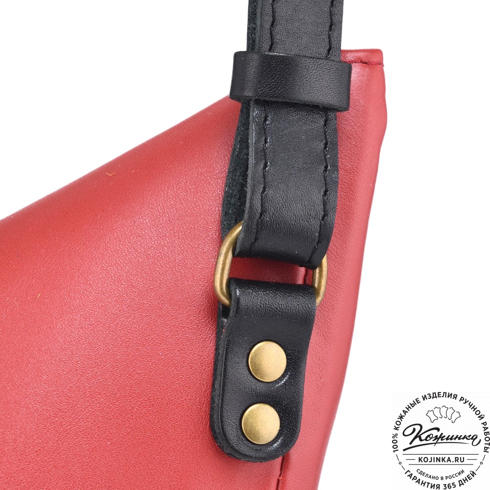 Кожаная сумка "Верона" (красная)