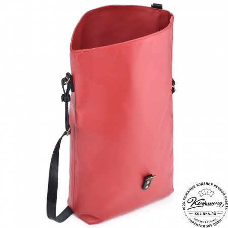 Кожаная сумка "Верона" (красная)