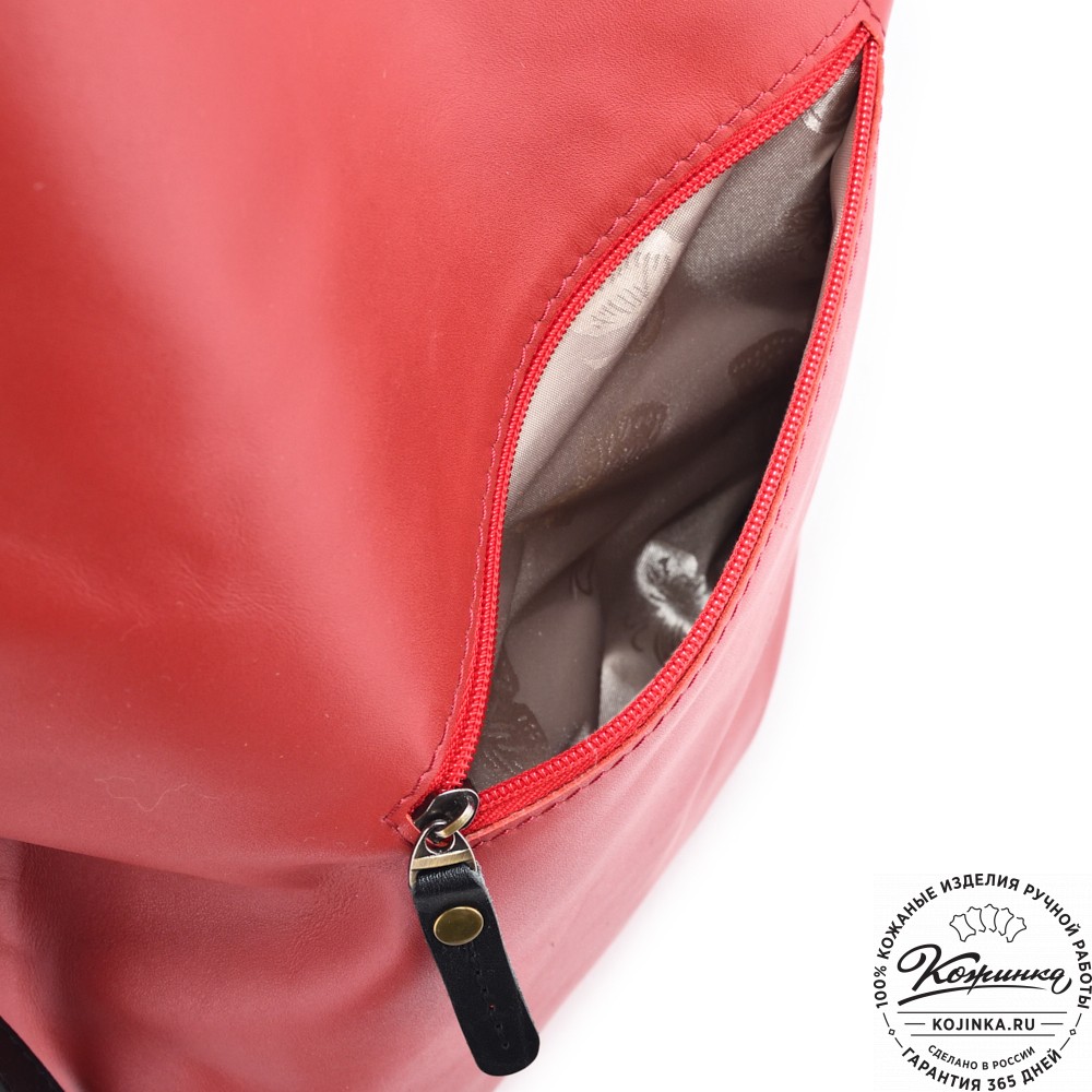 Кожаная сумка "Верона" (красная)