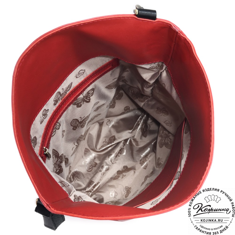 Кожаная сумка "Верона" (красная)