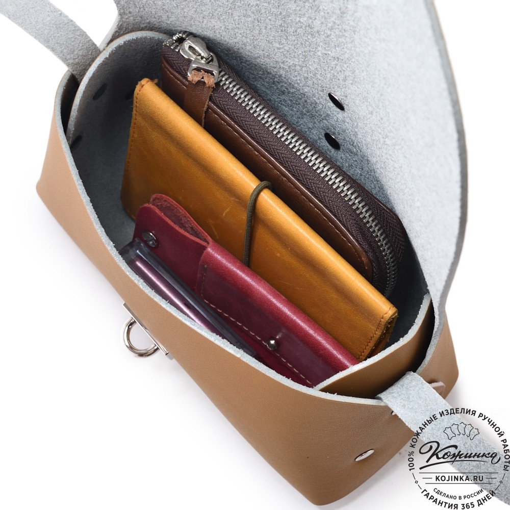  Женская кожаная сумка "Милла макси" "Санкт-Петербург"  (рыжая)