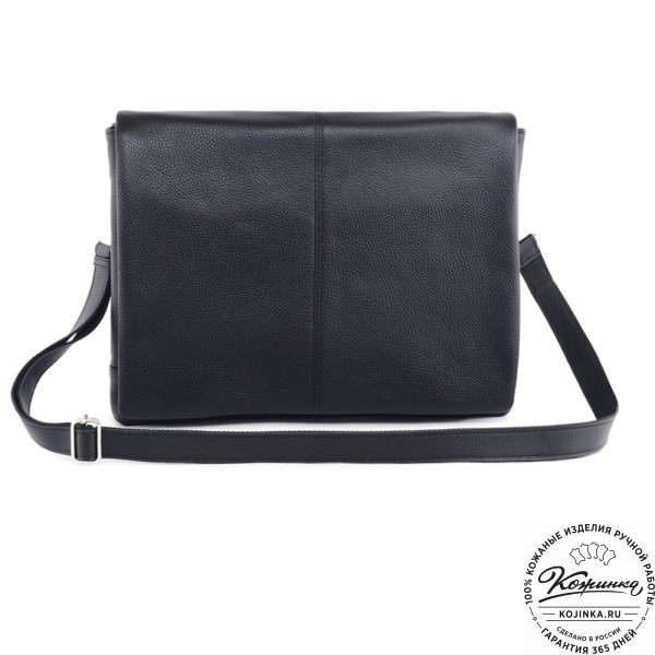  Кожаная сумка через плечо "Бавария" (черная) . фото 1