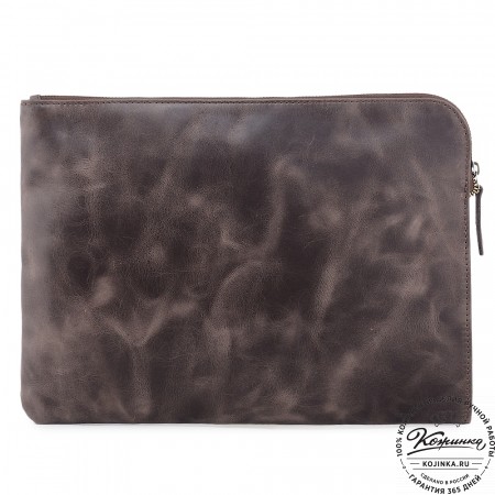  Кожаная папка для документов "Бэн" (темно-коричневый антик)