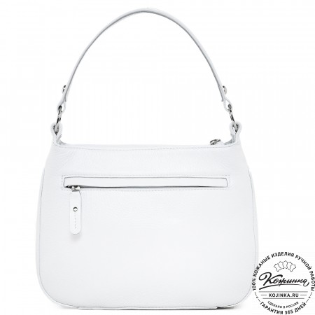  Кожаная женская сумка "Каролина" (белый) 