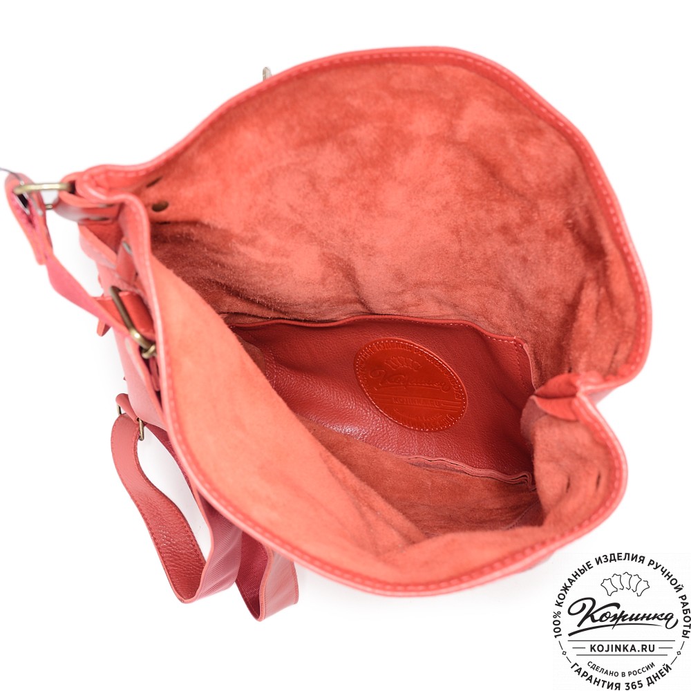  Кожаный рюкзак "Селена" (красный) 